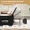Wicker Outdoor Daybed with Folding Privacy Panels and Storage Ottoman